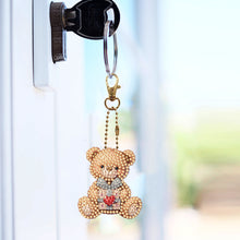 Load image into Gallery viewer, 6Pcs Acrylic Double Sided Animals Diamond Art Keyring Diamond Art Craft Keychain