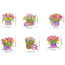 Load image into Gallery viewer, 6Pcs Acrylic Double Sided Animals Diamond Art Keyring Diamond Art Craft Keychain