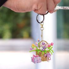 Load image into Gallery viewer, 6Pcs Acrylic Double Sided Animals Diamond Art Keyring Diamond Art Craft Keychain