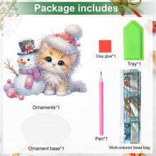 Load image into Gallery viewer, Acrylic Orange Cat Snowman Diamond Painting Desktop Decorations for Beginner