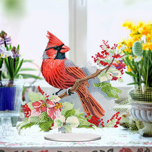 Load image into Gallery viewer, Acrylic Christmas Cardinal Diamond Painting Desktop Decorations for Beginner