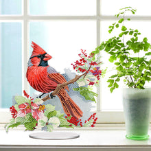 Load image into Gallery viewer, Acrylic Christmas Cardinal Diamond Painting Desktop Decorations for Beginner