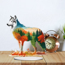 Load image into Gallery viewer, Acrylic Forest Wolf Dog 5D DIY Diamond Painting Desktop Decorations for Beginner