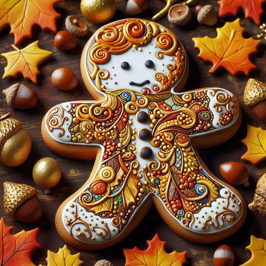 Diamond Painting - Full Square - Gingerbread Man (30*30CM)