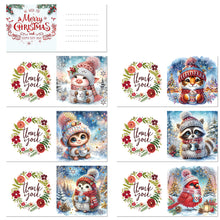 Load image into Gallery viewer, 6Pcs Christmas Elk Diamond Handmade Card Diamond Daily Wish Card for Adults Kids