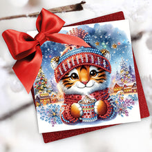Load image into Gallery viewer, 6Pcs Christmas Elk Diamond Handmade Card Diamond Daily Wish Card for Adults Kids