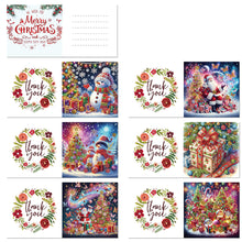 Load image into Gallery viewer, 6Pcs Christmas Elk Diamond Handmade Card Diamond Daily Wish Card for Adults Kids
