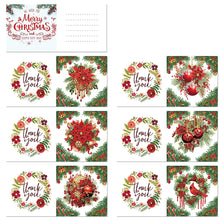 Load image into Gallery viewer, 6Pcs Christmas Elk Diamond Handmade Card Diamond Daily Wish Card for Adults Kids