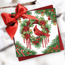 Load image into Gallery viewer, 6Pcs Christmas Elk Diamond Handmade Card Diamond Daily Wish Card for Adults Kids