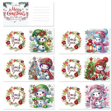 Load image into Gallery viewer, 6Pcs Christmas Elk Diamond Handmade Card Diamond Daily Wish Card for Adults Kids