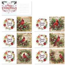 Load image into Gallery viewer, 6Pcs Christmas Elk Diamond Handmade Card Diamond Daily Wish Card for Adults Kids