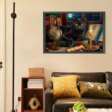 Load image into Gallery viewer, AB Diamond Painting - Full Square - Black cat (60*40CM)