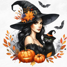 Load image into Gallery viewer, AB Diamond Painting - Full Round - Halloween Witch (40*40CM)