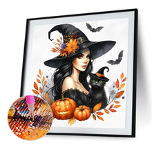 Load image into Gallery viewer, AB Diamond Painting - Full Round - Halloween Witch (40*40CM)