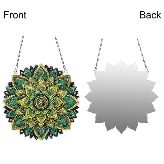 Mandala Acrylic Special Shape Desktop Diamond Mirror Art Kits for Dressing Table