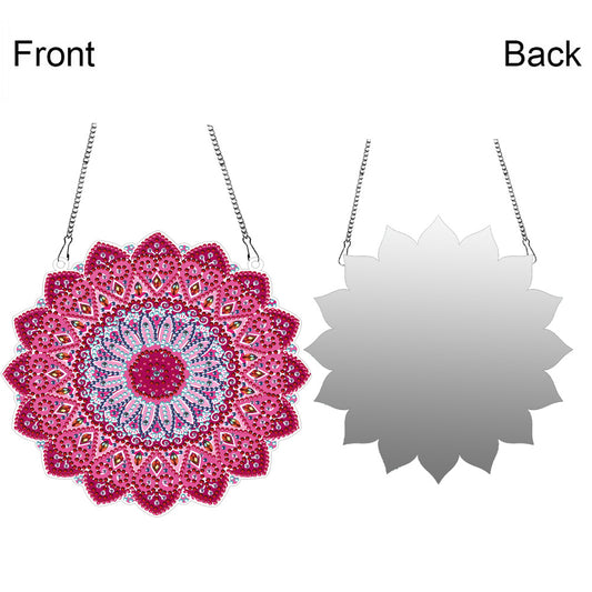 Mandala Acrylic Special Shape Desktop Diamond Mirror Art Kits for Dressing Table