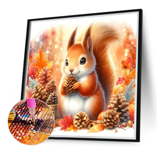 Diamond Painting - Full Round - Autumn squirrel (40*40CM)