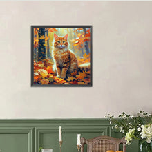 Load image into Gallery viewer, Diamond Painting - Full Round - Autumn cat (40*40CM)
