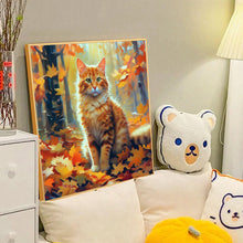 Load image into Gallery viewer, Diamond Painting - Full Round - Autumn cat (40*40CM)
