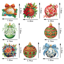 Load image into Gallery viewer, 8Pcs Christmas Diamond Painting Christmas Tree Pendant Christmas Tree Decoration