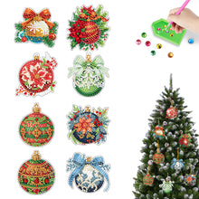 Load image into Gallery viewer, 8Pcs Christmas Diamond Painting Christmas Tree Pendant Christmas Tree Decoration