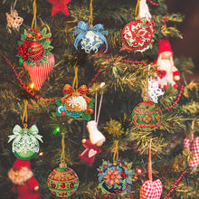 Load image into Gallery viewer, 8Pcs Christmas Diamond Painting Christmas Tree Pendant Christmas Tree Decoration