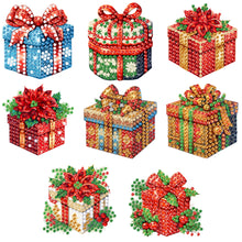 Load image into Gallery viewer, 8Pcs Christmas Diamond Painting Christmas Tree Pendant Christmas Tree Decoration