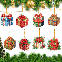 Load image into Gallery viewer, 8Pcs Christmas Diamond Painting Christmas Tree Pendant Christmas Tree Decoration