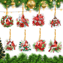 Load image into Gallery viewer, 8Pcs Christmas Diamond Painting Christmas Tree Pendant Christmas Tree Decoration