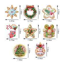 Load image into Gallery viewer, 8Pcs Christmas Diamond Painting Christmas Tree Pendant Christmas Tree Decoration
