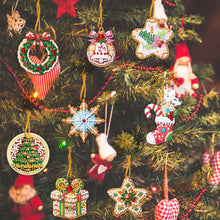 Load image into Gallery viewer, 8Pcs Christmas Diamond Painting Christmas Tree Pendant Christmas Tree Decoration