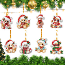Load image into Gallery viewer, 8Pcs Christmas Diamond Painting Christmas Tree Pendant Christmas Tree Decoration