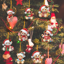 Load image into Gallery viewer, 8Pcs Christmas Diamond Painting Christmas Tree Pendant Christmas Tree Decoration