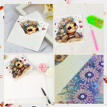 Load image into Gallery viewer, 6Pcs Sea Turtle Diamond Painting Greeting Card Diamond Handmade Card for Friends