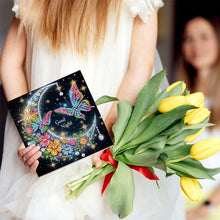 Load image into Gallery viewer, 6Pcs Moon Butterfly Diamond Painting Greeting Card Diamond Handmade Card
