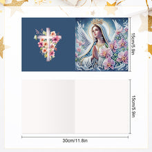 Load image into Gallery viewer, 6Pcs Holy Mother & Jesus Diamond Painting Greeting Card Diamond Handmade Card
