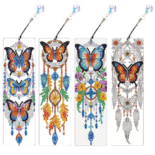 Load image into Gallery viewer, 4Pcs Special Shape Feather 5D DIY Diamond Painting Bookmark for Reading Day Gift