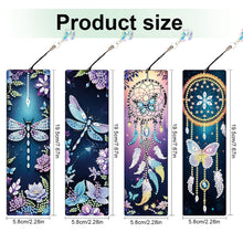 Load image into Gallery viewer, 4Pcs Special Shape Feather 5D DIY Diamond Painting Bookmark for Reading Day Gift