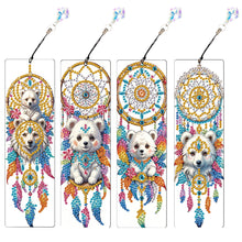 Load image into Gallery viewer, 4Pcs Special Shape Feather 5D DIY Diamond Painting Bookmark for Reading Day Gift