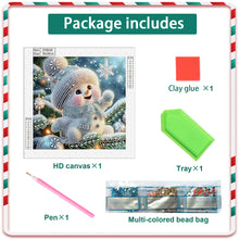 Load image into Gallery viewer, Diamond Painting - Partial Special Shaped - Christmas Atmosphere Snowman (30*30CM)