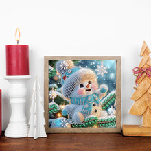 Load image into Gallery viewer, Diamond Painting - Partial Special Shaped - Christmas Atmosphere Snowman (30*30CM)