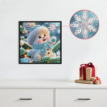 Load image into Gallery viewer, Diamond Painting - Partial Special Shaped - Christmas Atmosphere Snowman (30*30CM)