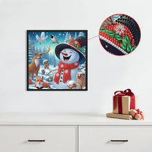 Load image into Gallery viewer, Diamond Painting - Partial Special Shaped - Christmas Atmosphere Snowman (30*30CM)