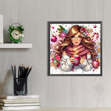Load image into Gallery viewer, AB Diamond Painting - Full Round - Christmas Girl (40*40CM)