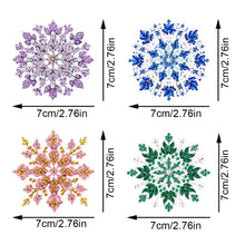 Load image into Gallery viewer, 4Pcs Acrylic Special Shaped Snowflake Diamond Art Brooch Jewelry Kit for Girls