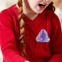 Load image into Gallery viewer, 4Pcs Acrylic Special Shaped Christmas Tree 5D DIY Diamond Art Brooch Jewelry Kit
