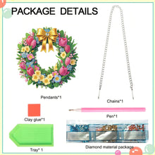 Load image into Gallery viewer, Acrylic Special Shaped Tulip Wreath DIY Diamond Painting Hanging Ornaments Kit