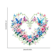Load image into Gallery viewer, Acrylic Special Shaped Heart Butterfly Diamond Painting Hanging Ornaments Kit