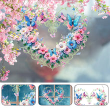 Load image into Gallery viewer, Acrylic Special Shaped Heart Butterfly Diamond Painting Hanging Ornaments Kit