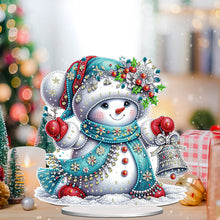 Load image into Gallery viewer, Acrylic Christmas Snowman Desktop Diamond Art Kits Rhinestones Desktop Ornaments
